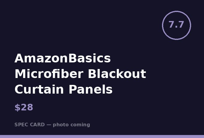 AmazonBasics Microfiber Blackout Curtain Panels