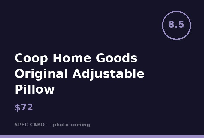 Coop Home Goods Original Adjustable Pillow