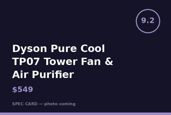 Dyson Pure Cool TP07 Tower Fan & Air Purifier