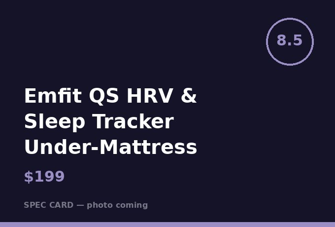 Emfit QS HRV & Sleep Tracker Under-Mattress