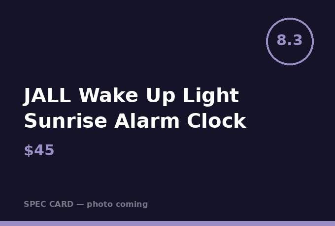 JALL Wake Up Light Sunrise Alarm Clock