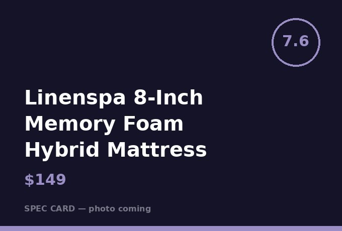 Linenspa 8-Inch Memory Foam Hybrid Mattress