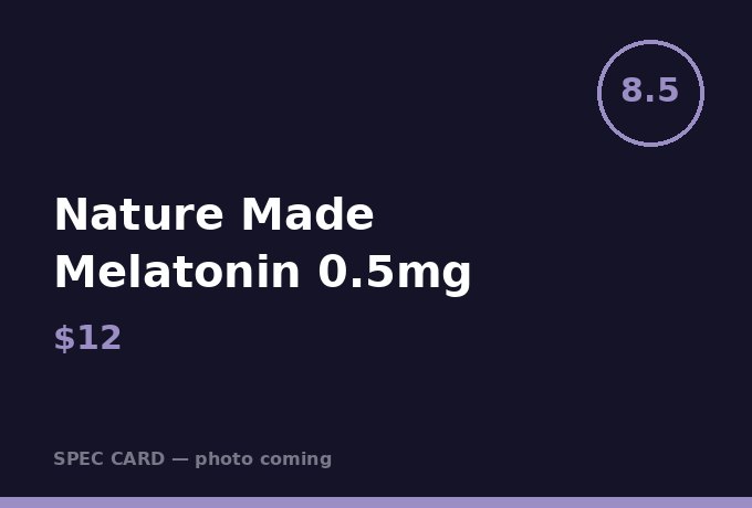 Nature Made Melatonin 0.5mg