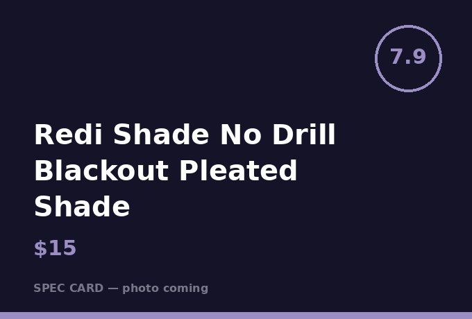 Redi Shade No Drill Blackout Pleated Shade