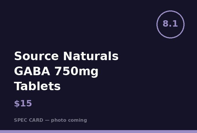 Source Naturals GABA 750mg Tablets